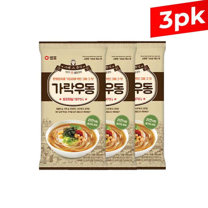 [Sempio] Katsuo Noodle Soup Garak-Udon / 샘표 그때 그 추억 가락우동 (103g x3pk)