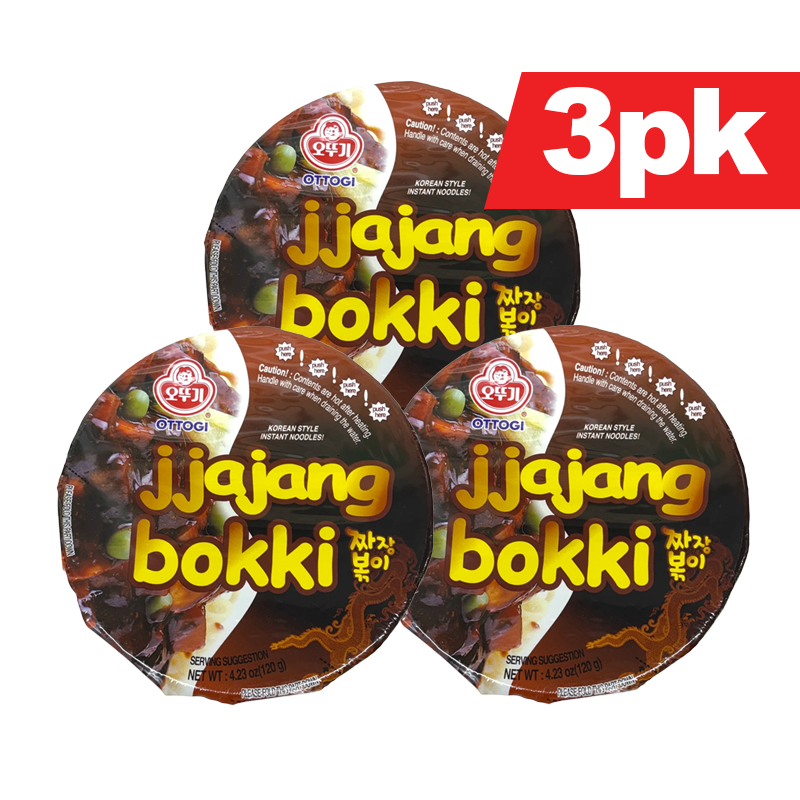 [Ottogi] Jjajang Bokki Noodle Cup / 오뚜기 짜짱볶이 컵 라면 사발면 큰컵 (120g x3pk)