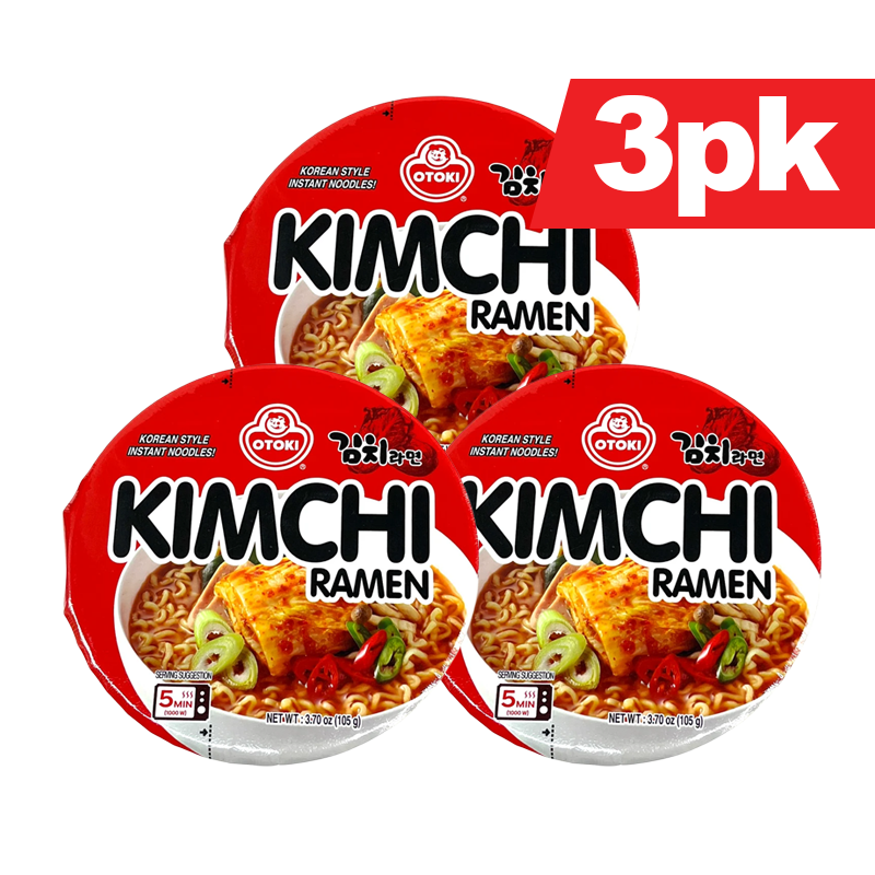 [Ottogi] Kimchi Ramen Bowl Cup / 오뚜기 김치라면 컵 라면 사발면 큰컵 (90g x3pk)