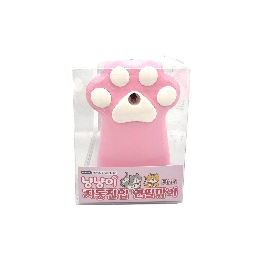 [MorningGlory] Kitty Auto Sharpener / 모닝글로리 냥냥이 자동진입 연필깍이 핑크