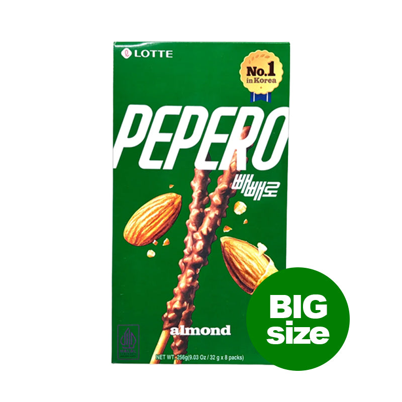 [Lotte] Pepero Almond Big Size /롯데 빼빼로 아몬드 8 packs (256g)