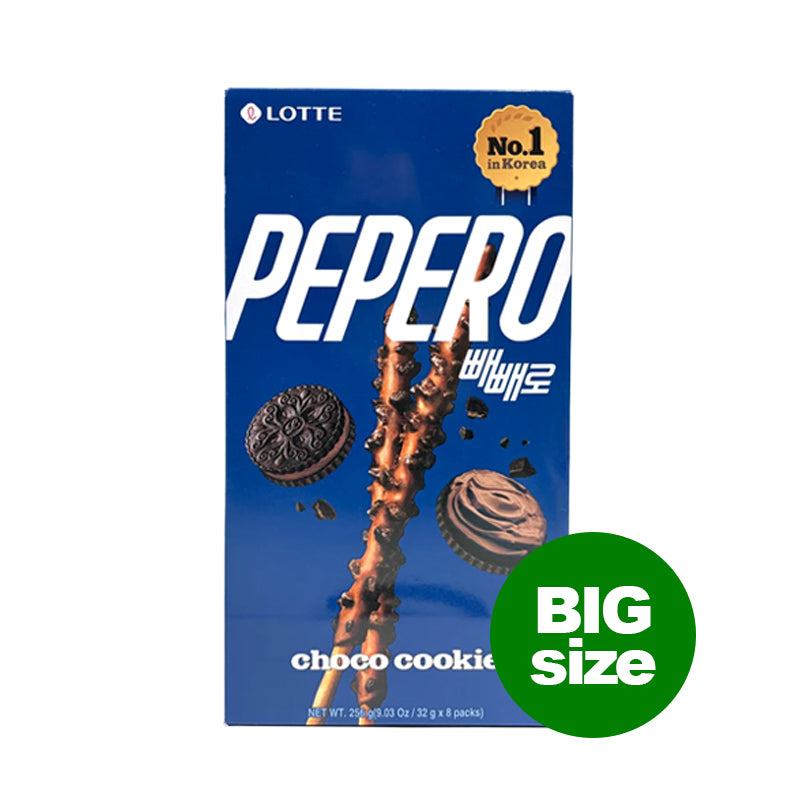 [Lotte] Pepero Choco Cookie Big Size /롯데 빼빼로 초코 쿠키 8 packs (256g)