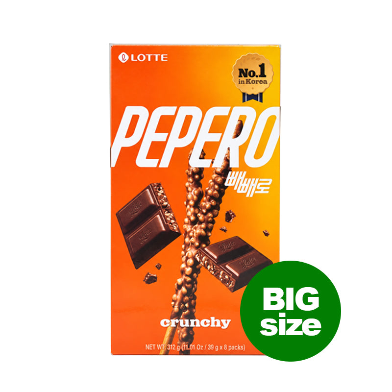 [Lotte] Pepero Crunchy Big Size /롯데 빼빼로 크런치 8 packs (256g)