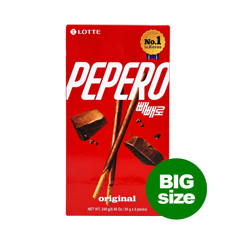 [Lotte] Pepero Original Big Size /롯데 빼빼로 오리지널 8 packs (256g)
