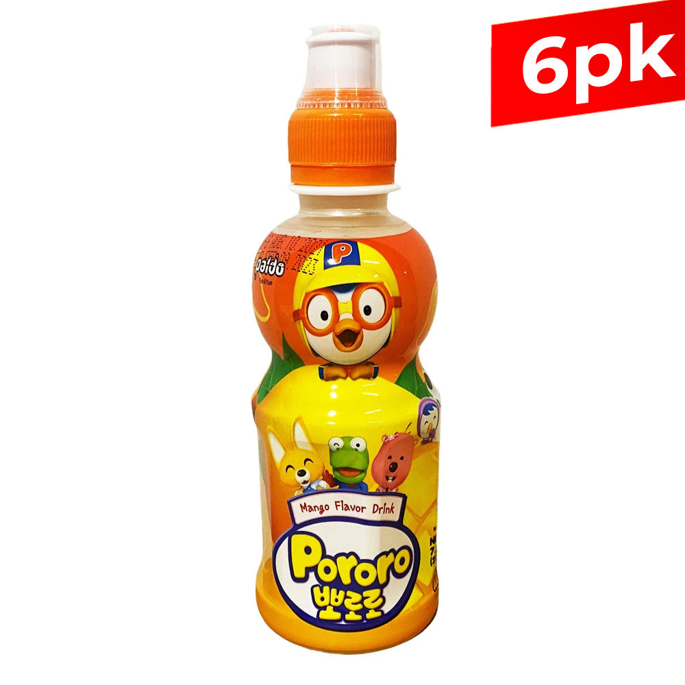 [PALDO] Pororo Mango Flavor Drink / 팔도 뽀로로 드링크 망고  (7.95oz x6pk)