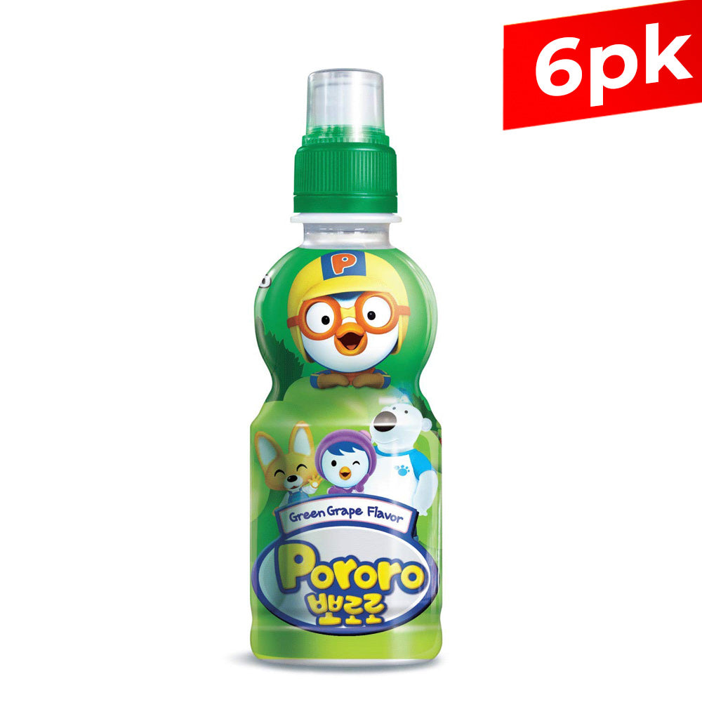 [PALDO] Pororo Green Grape Flavor Drink / 팔도 뽀로로 드링크 청포도  (7.95oz x6pk)