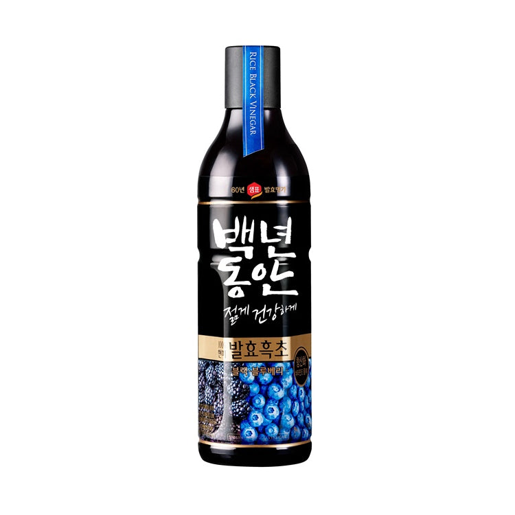 [Sempio] Black Vinegar Black, Blueberry / 샘표 백년동안 건강 발효 흑초 블랙, 블루베리 (900ml)