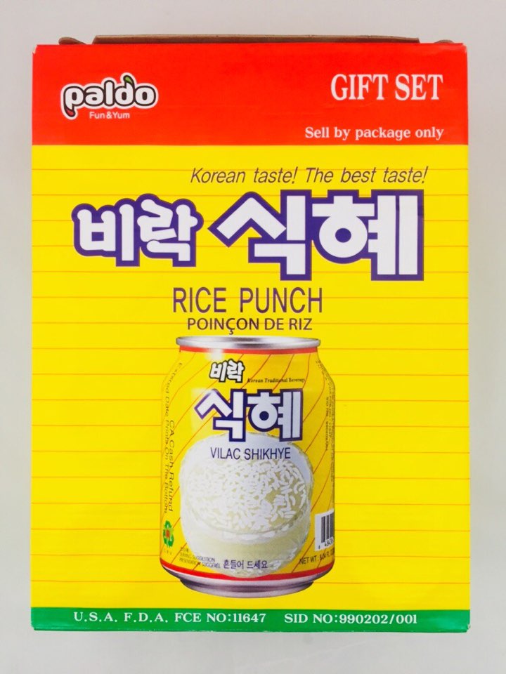 [Paldo] RICE PUNCH / 팔도 비락 식혜 ( 12can/box)