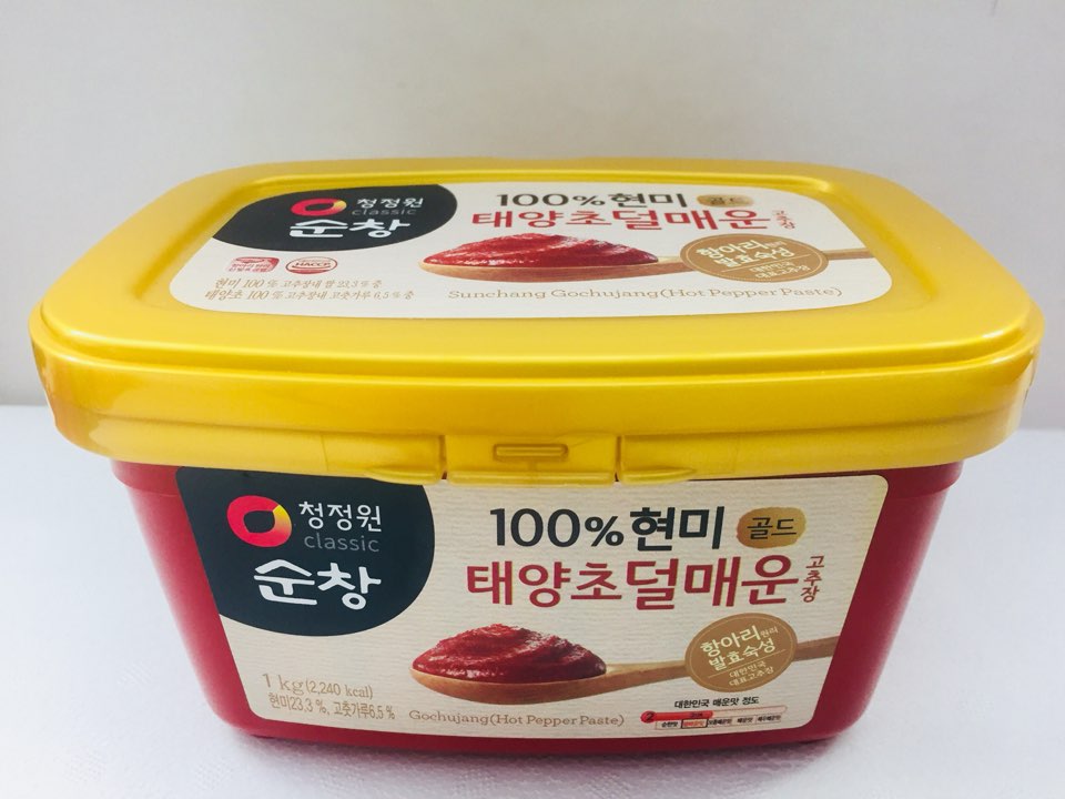 [O'food] Sunchang Gochujang Brown Rice Mild Spicy Red Pepper Paste / 오푸드 순창 100% 현미 태양초 덜 매운 고추장 (1kg)