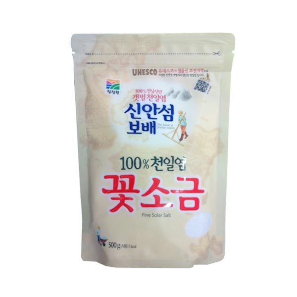 청정원 100% 전남신안 갯벌 천일염 신안섬보배 꽃소금 500g