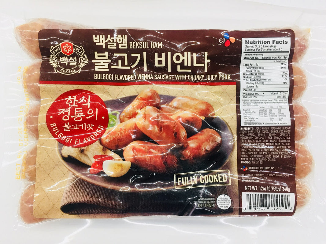 [Beksul] Bulgogi Vienna Sausage / 백설 불고기 비엔나 소세지 (340g)