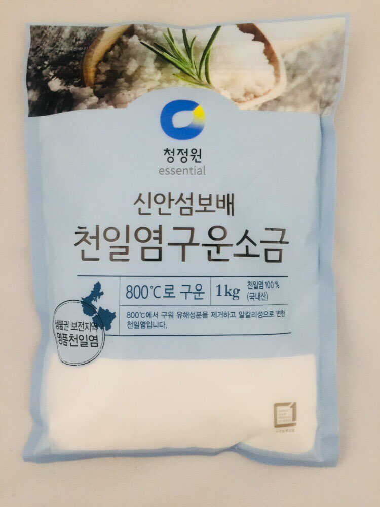 [Chungjungone] Sinan Island Roasted Sea Salt/청정원 100%  신안 갯벌 천일염 800℃로 구운 구운소금 (1kg)