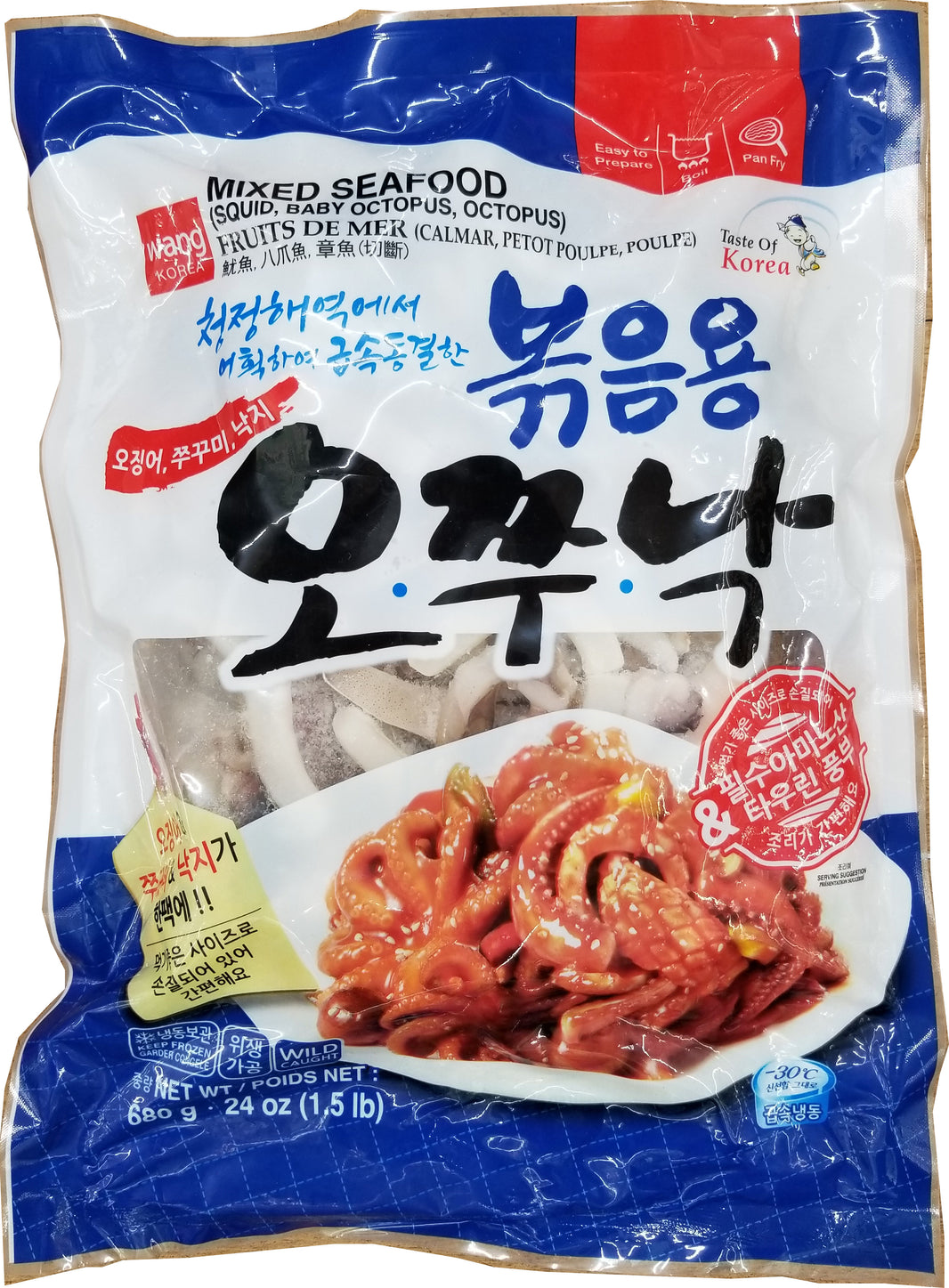 [Wang] Squid & Octopus / 왕 볶음용 오쭈낙  680g)