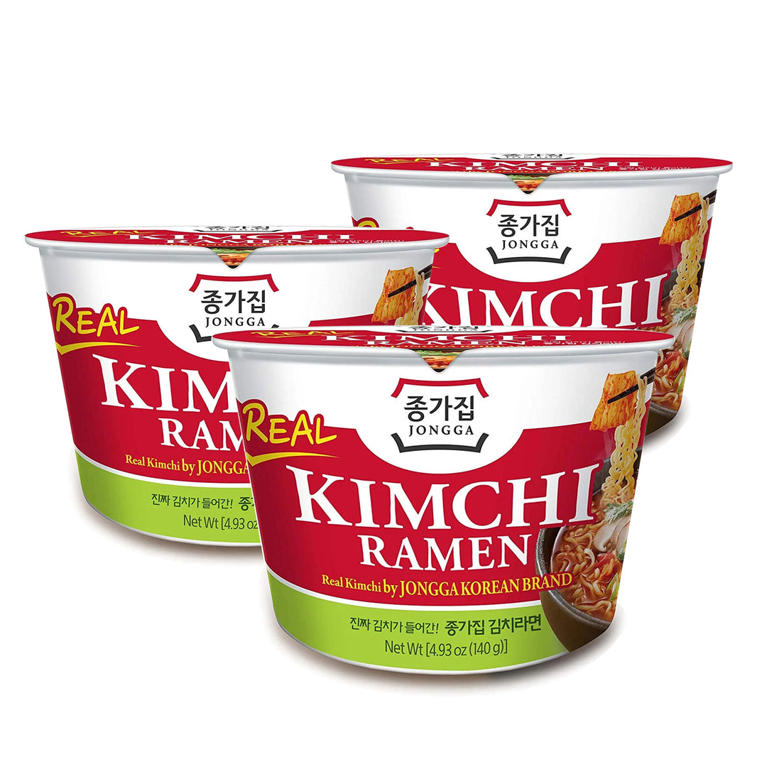 [Jongga] Kimchi Ramen Cup / 종가집 김치 컵 라면 큰컵(140g x3)