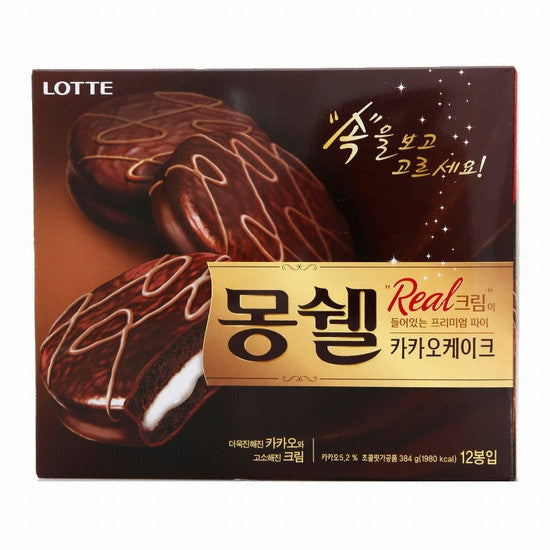 [Lotte] Moncher Cream Cacao Cake / 롯데 몽쉘 카카오 케이크 (384g)