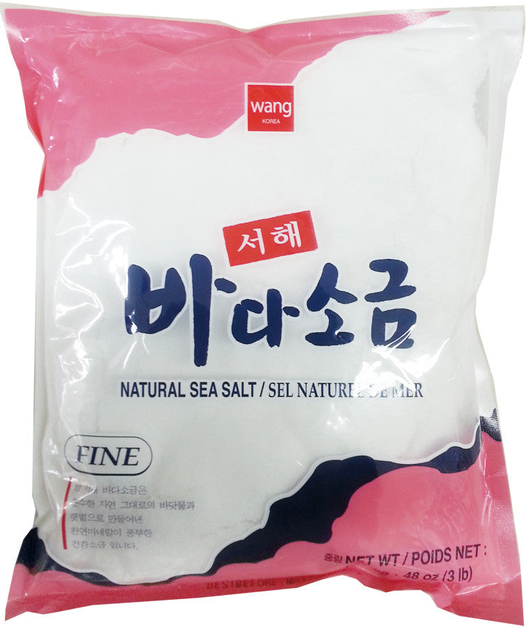 [Wang] Natural Sea Salt (Fine)/왕 서해 바다소금 (3LB)