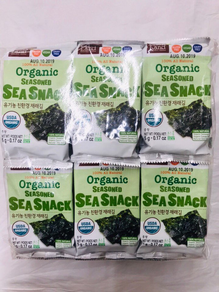[Wang] Organic Seasoned Sea Snack Seaweed / 왕 유기농 친환경 재래 김 (12pk)