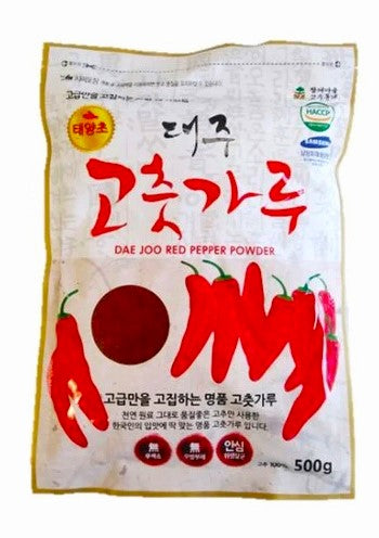 [Daejoo] Red Pepper Powder - Coarse / 대주 태양초 고춧가루 - 김치용 (500g)