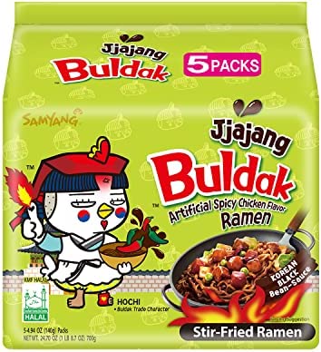 [Samyang] Spicy Chicken Flavor Noodle Jjajang / 삼양 불닭볶음면 짜장 (5pks)