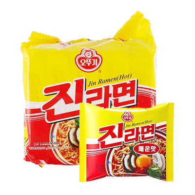 [Ottogi] Jin Ramen Hot / 오뚜기 진라면 매운맛 (4pk or box)