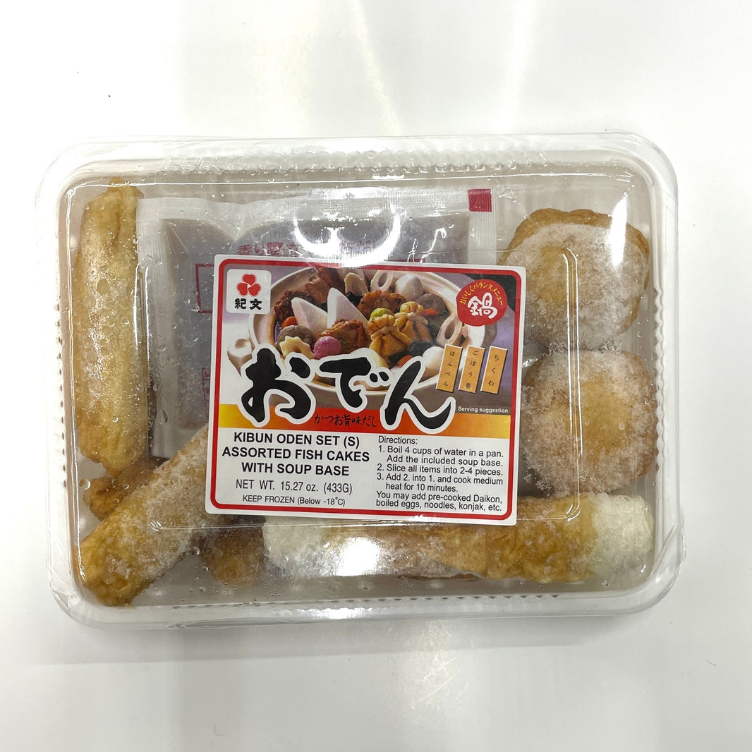 [Kibun] Oden Set Assorted Fish Cakes w. Soup Base / 키분 종합 오뎅 세트 (433g)
