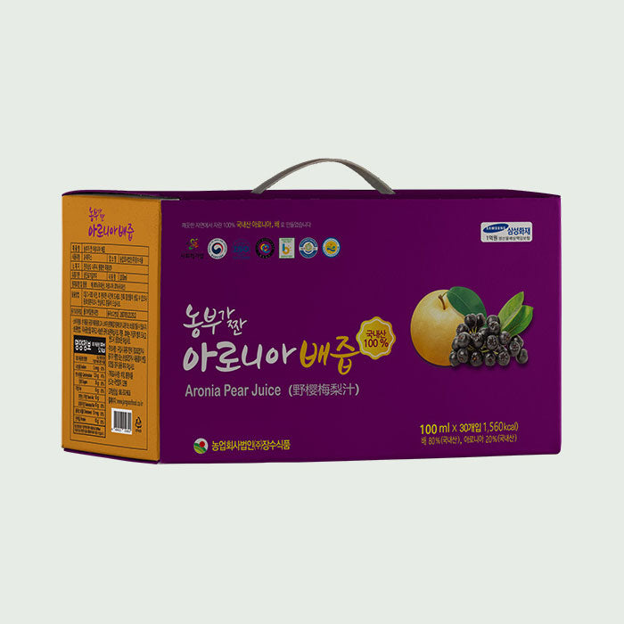 [Jangsoo] Aronia Pear Juice Squeezed by Farmer / 장수 농부가 짠 아로니아 배즙 (30pk/box)