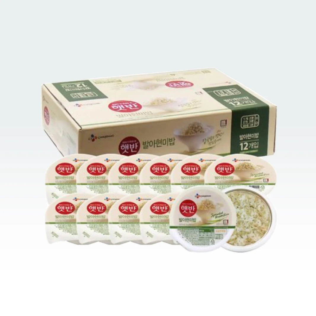 [CJ]  Hetbahn Cooked Brown Rice / 햇반 발아 현미밥 (12ea/box)