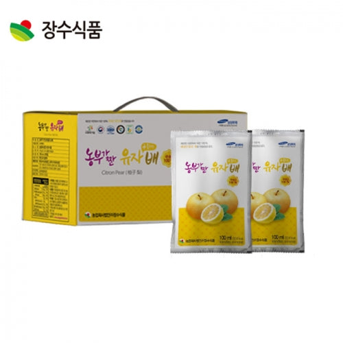 [Jangsoo] Citron Pear Juice Squeezed by Farmer / 장수 농부가 짠 유자 배 즙 (30pk/box)