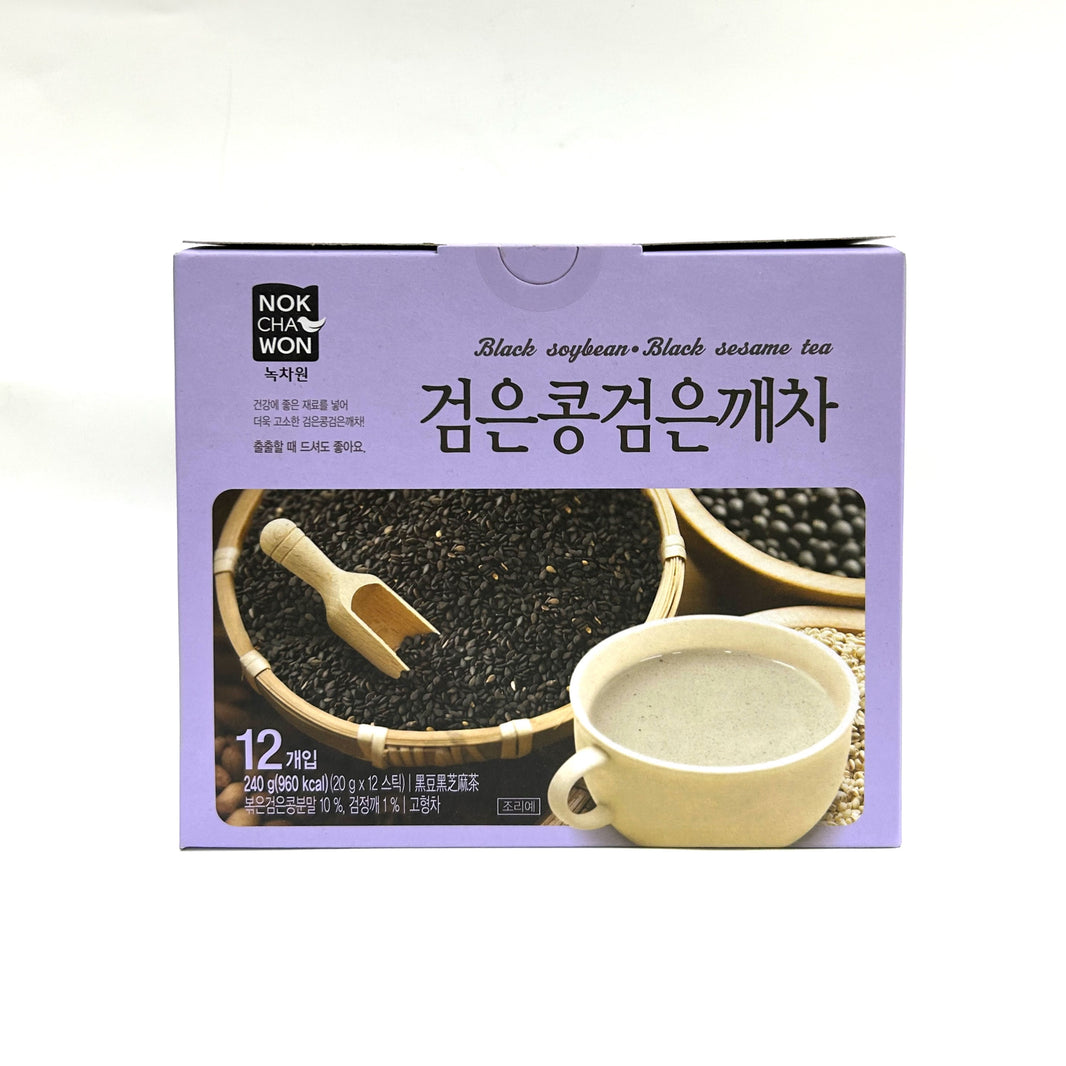 [Nockchawon] Black Soybean, Black Sesame Tea / 녹차원 검은콩 검은깨차 (15sticks)