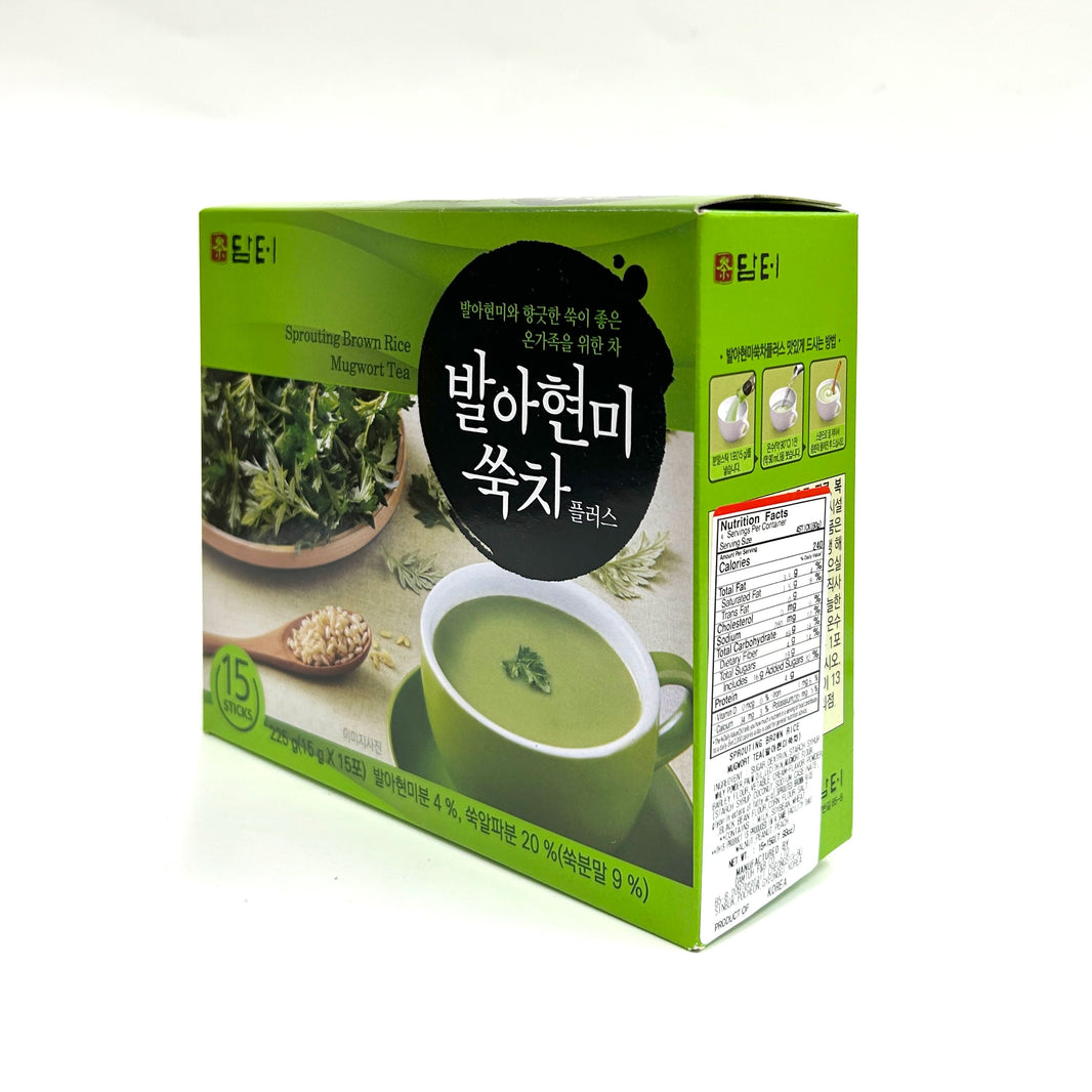 [Damtuh] Sprouting Brown Rice Mugwort Tea / 담터 발아 현미 쑥차 플러스(15sticks/box)