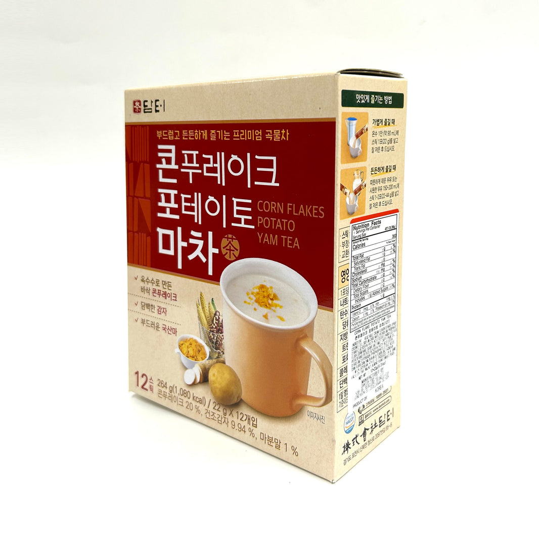 [Damtuh] Corn Flakes Potato Yam Tea / 담터 콘푸레이크 포테이토 마차 (12sticks/box)