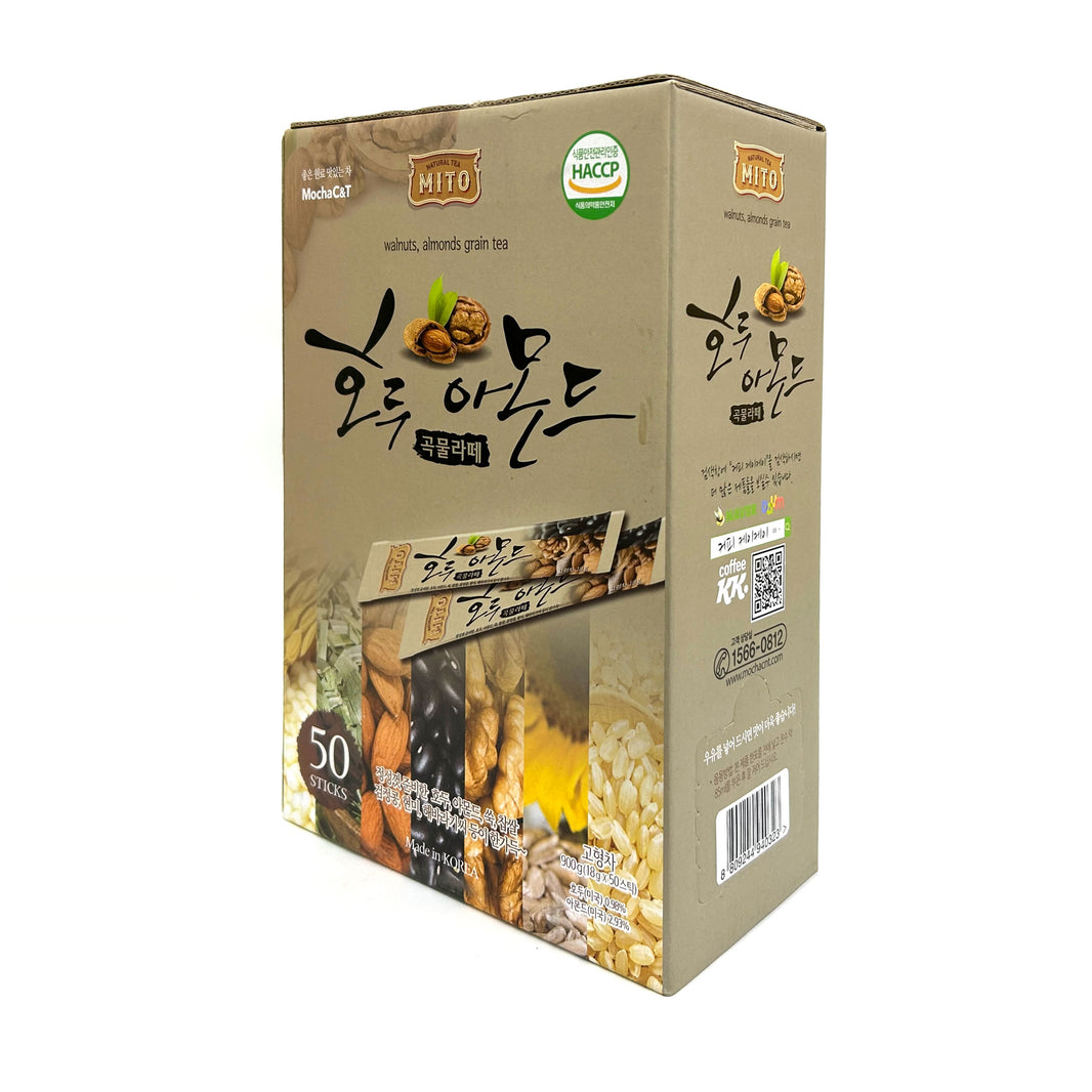 [Mito] Walnuts, Almonds Grain Tea / 미토 호두 아몬드 곡물라떼 미숫가루 (50sticks)