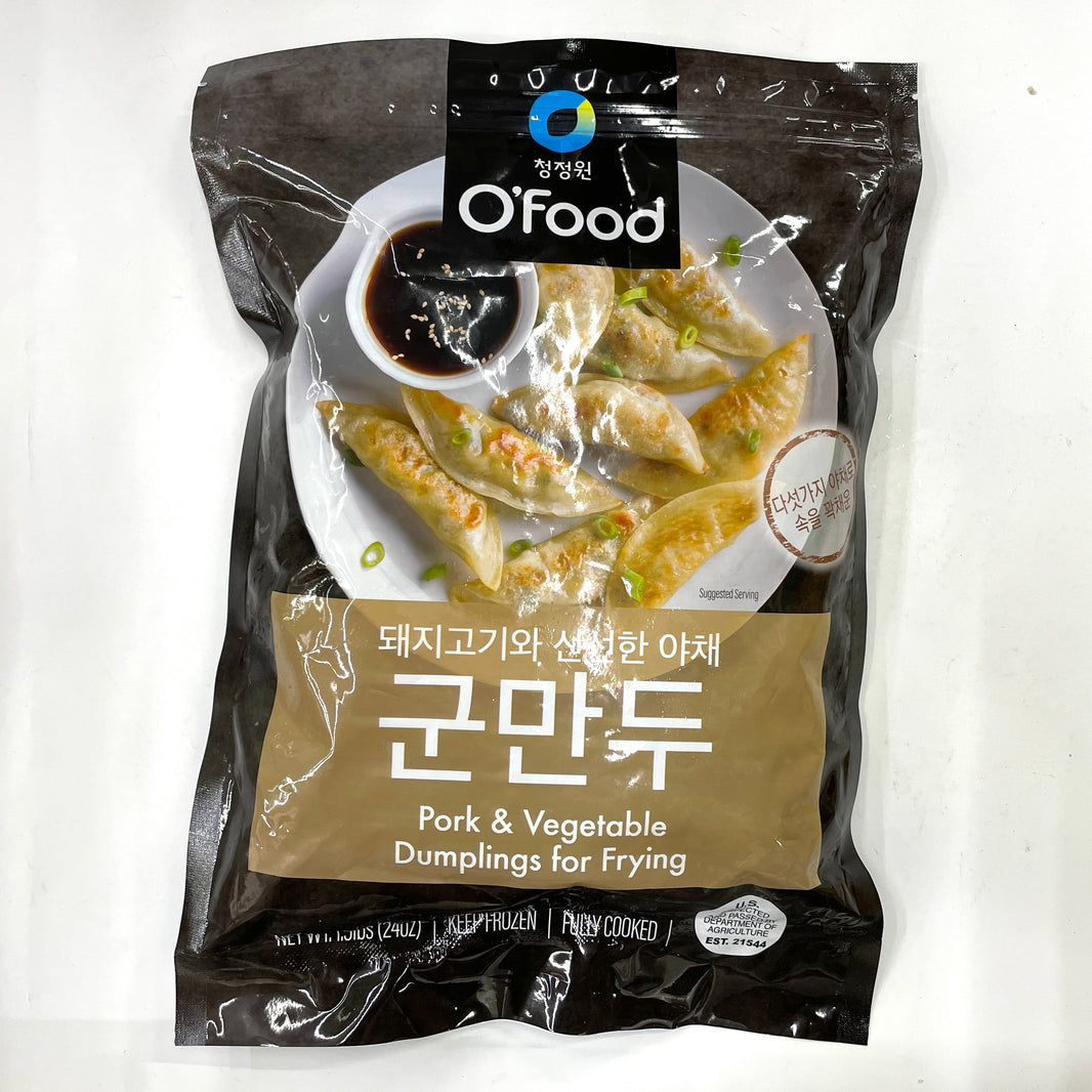 [O'Food] Pork & Vegetable Dumpling for Frying / 청정원 오푸드 돼지고기와 신선한 야채 군 만두 (1.5lb)