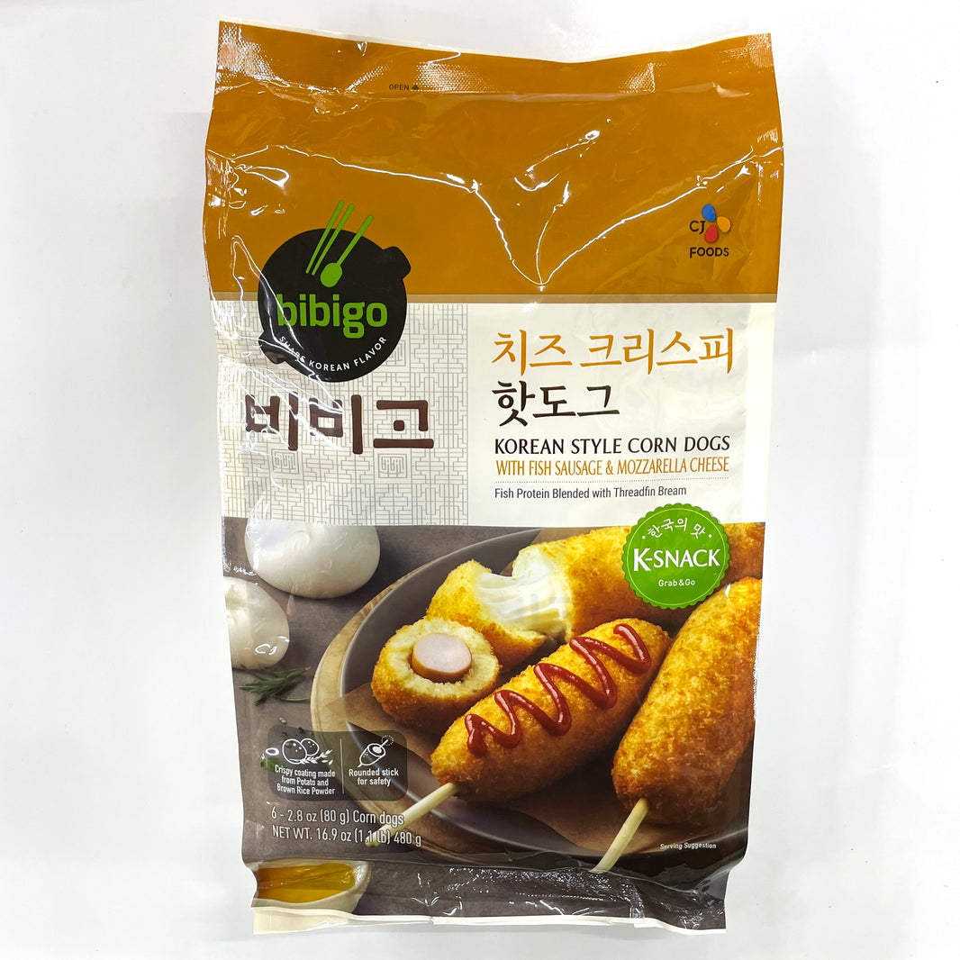 [Bibigo] Korean Style Corn Dogs / 비비고 치즈 크리스피 핫도그 (480g)
