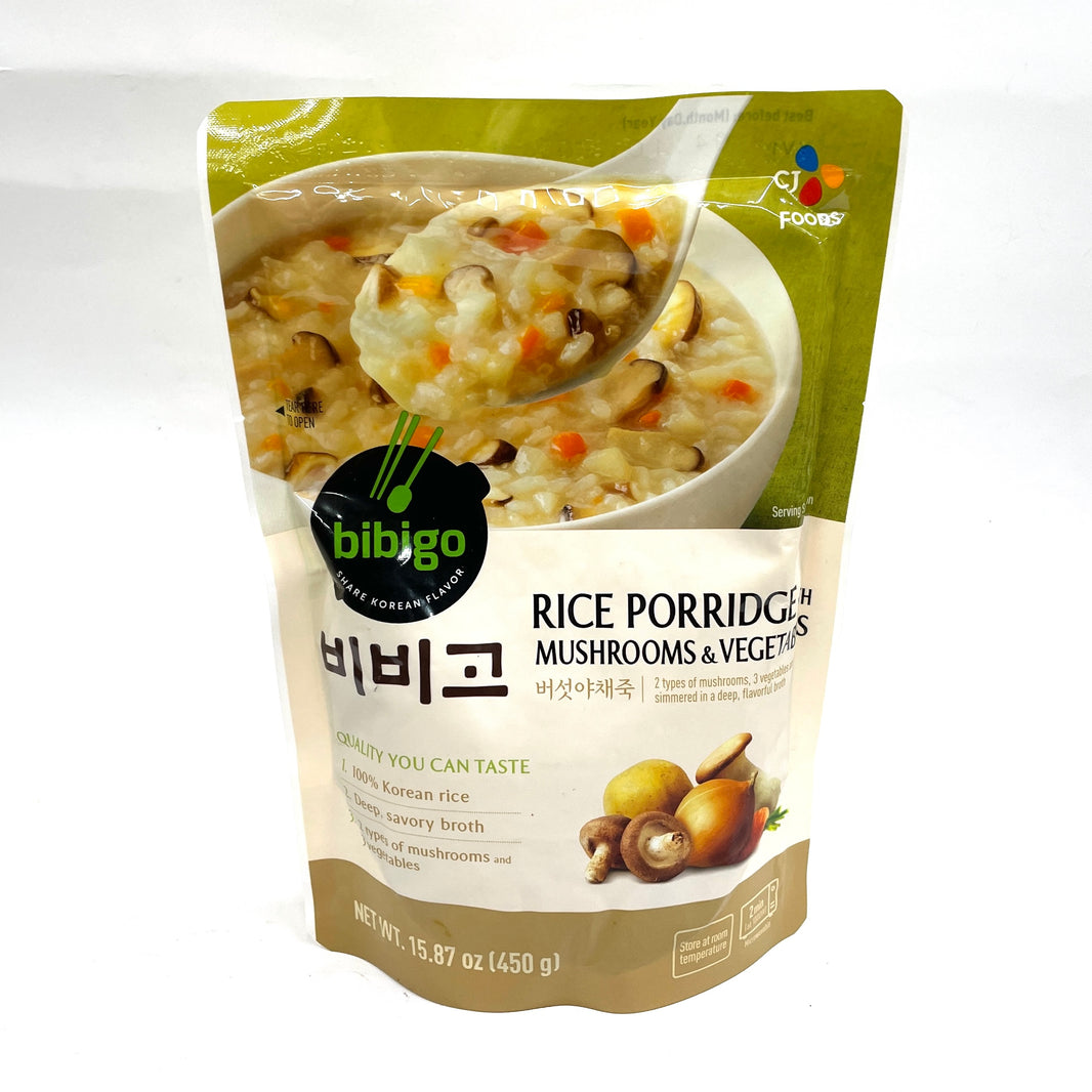 [CJ] Bibigo Rice Porridge w. Mushrooms & Vegetables / 비비고 버섯 야채 죽 (420g)