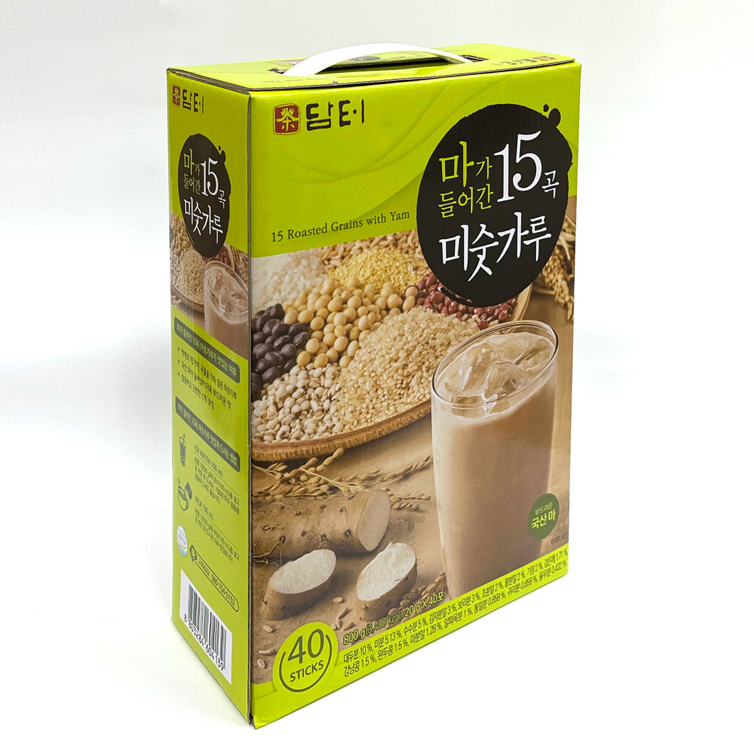 [Damtuh] 15 Roasted Grains with Yam / 담터 마가 들어간 15곡 미숫가루 (40sticks/box)