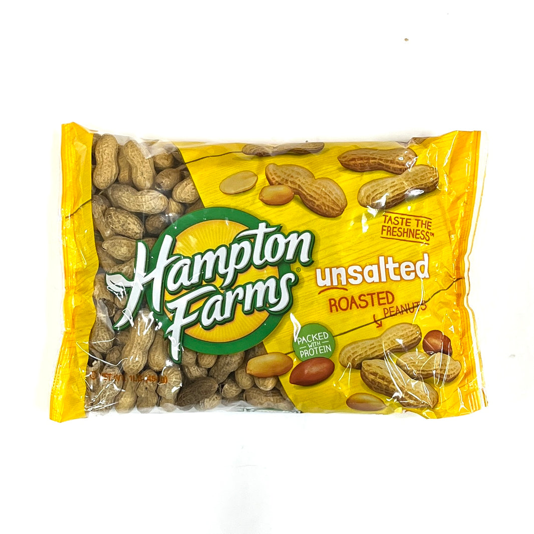 [Hampton] Unsalted Roasted Peanuts / 햄튼팜스 안깐 땅콩 (1lb)