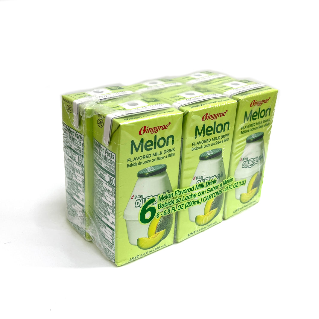 [Binggrae] Melon Flavored Milk Drink / 빙그레 멜론맛 우유 (6pk)