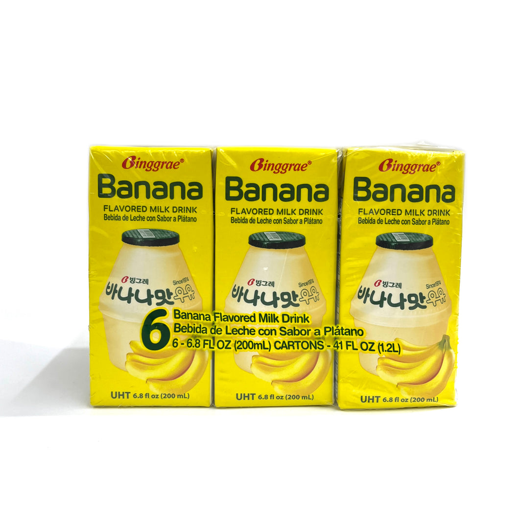 [Binggrae] Banana Flavored Milk Drink / 빙그레 바나나맛 우유 (6pk)