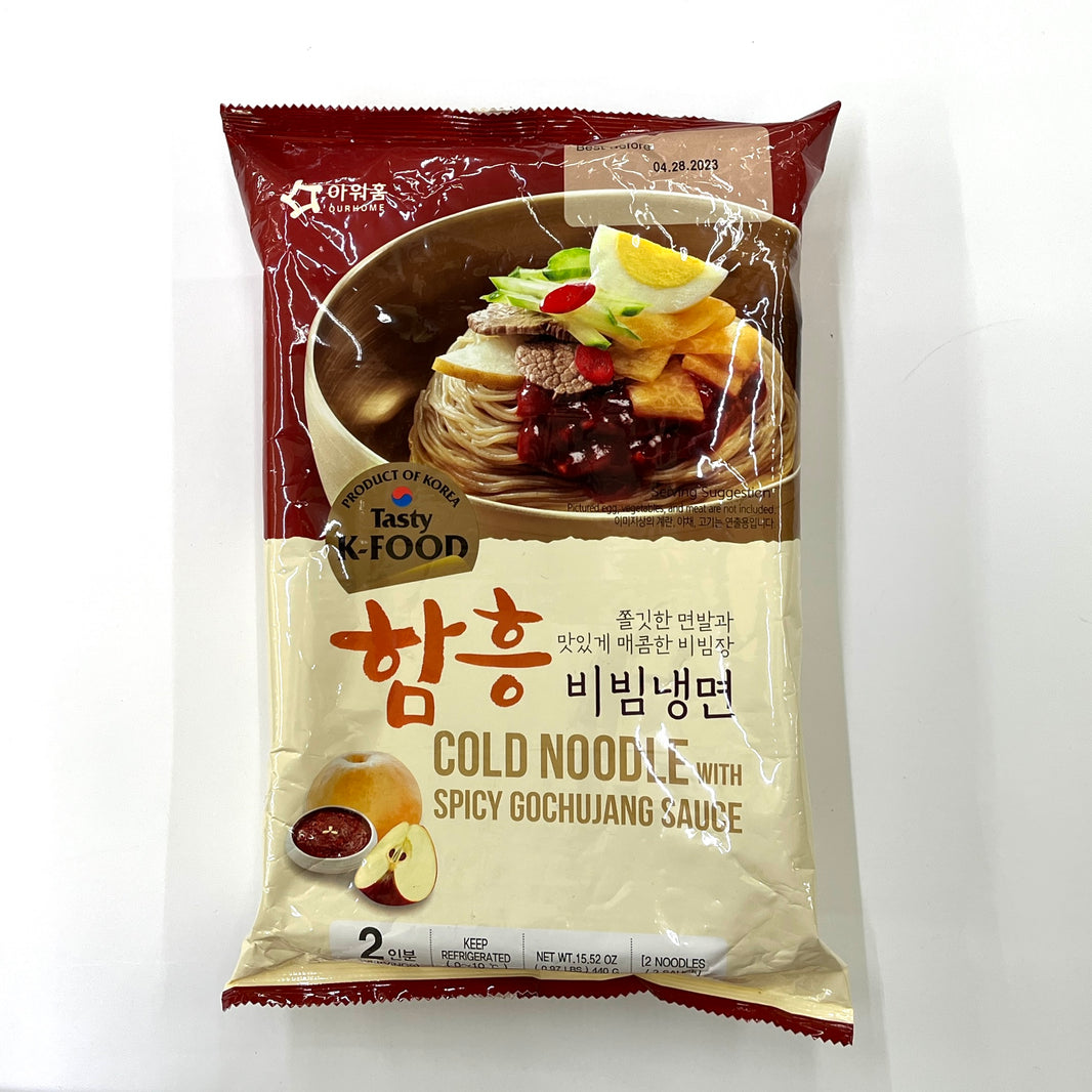 [Ourhome] Cold Noodle w. Spicy Gochujang Sauce / 아워홈 함흥 비빔냉면 (440g/2인분)