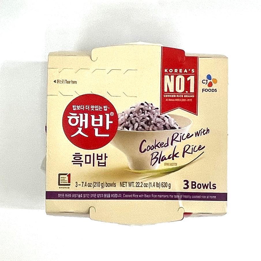[CJ]  Hetbahn Cooked Rice with Black Rice / CJ 햇반 흑미밥 (3pk)