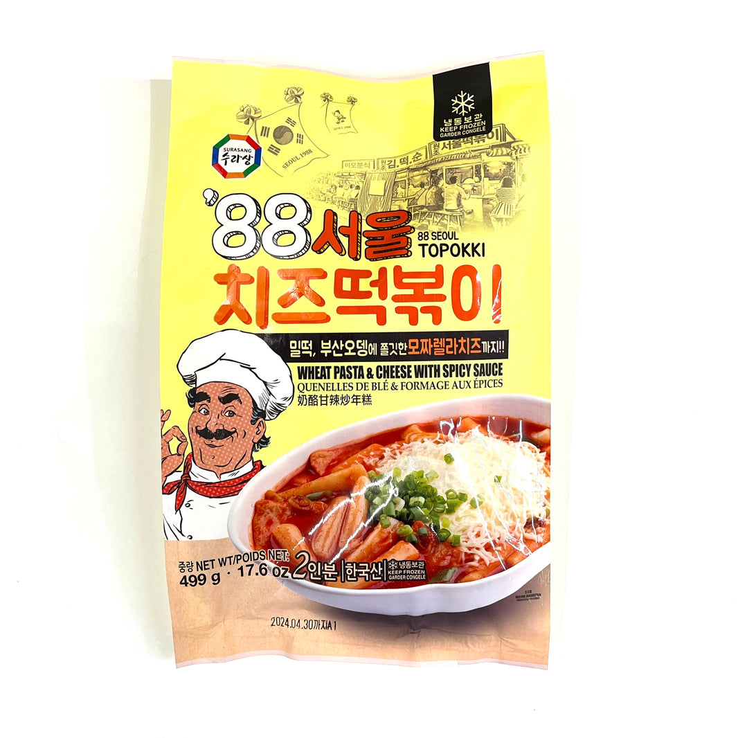 [Surasang] '88 Seoul Cheese Ttopoki - Wheat Pasta & Cheese Spicy Sauce / 수라상 88 서울 치즈 떡볶이 (499g)