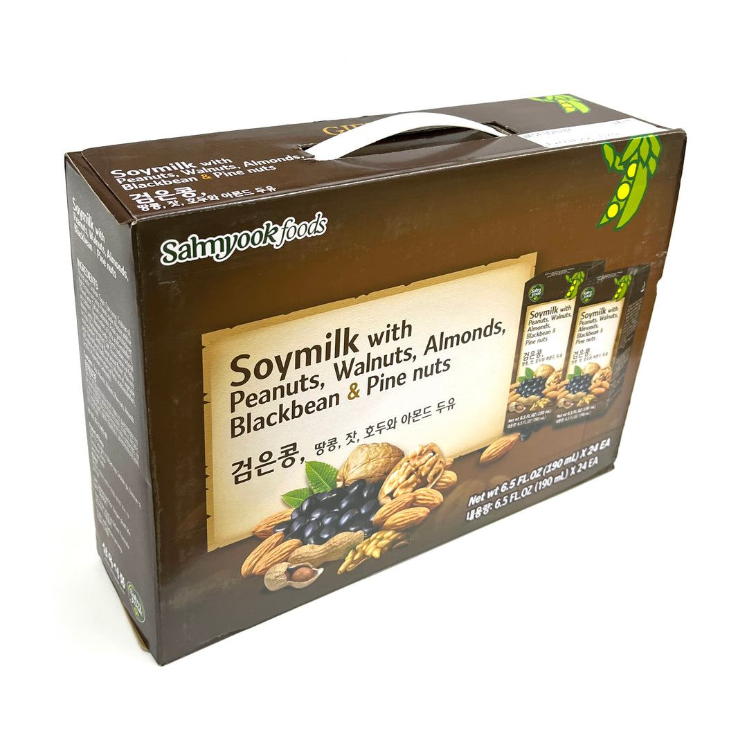 [Sahmyook] Soy Milk w. Walnut & Almond / 삼육 검은콩, 호두 & 아몬드 두유 (24pc/Box)