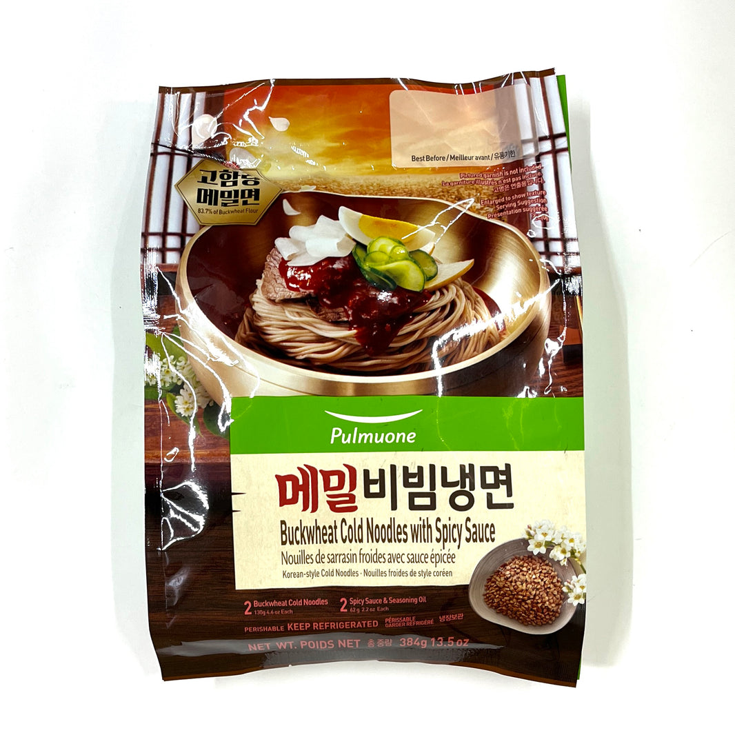 [Pulmuone] Buckwheat Cold Noodle w. Spicy Sauce / 풀무원 메밀 비빔 냉면 (384g)