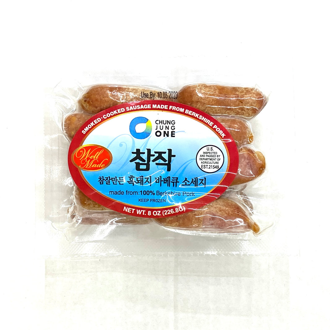 [CJO] Cocktail Smoked Cooked Sausage 2 Pack / 청정원 참작 흑돼지 바베큐 소세지 2팩 (8oz x2)