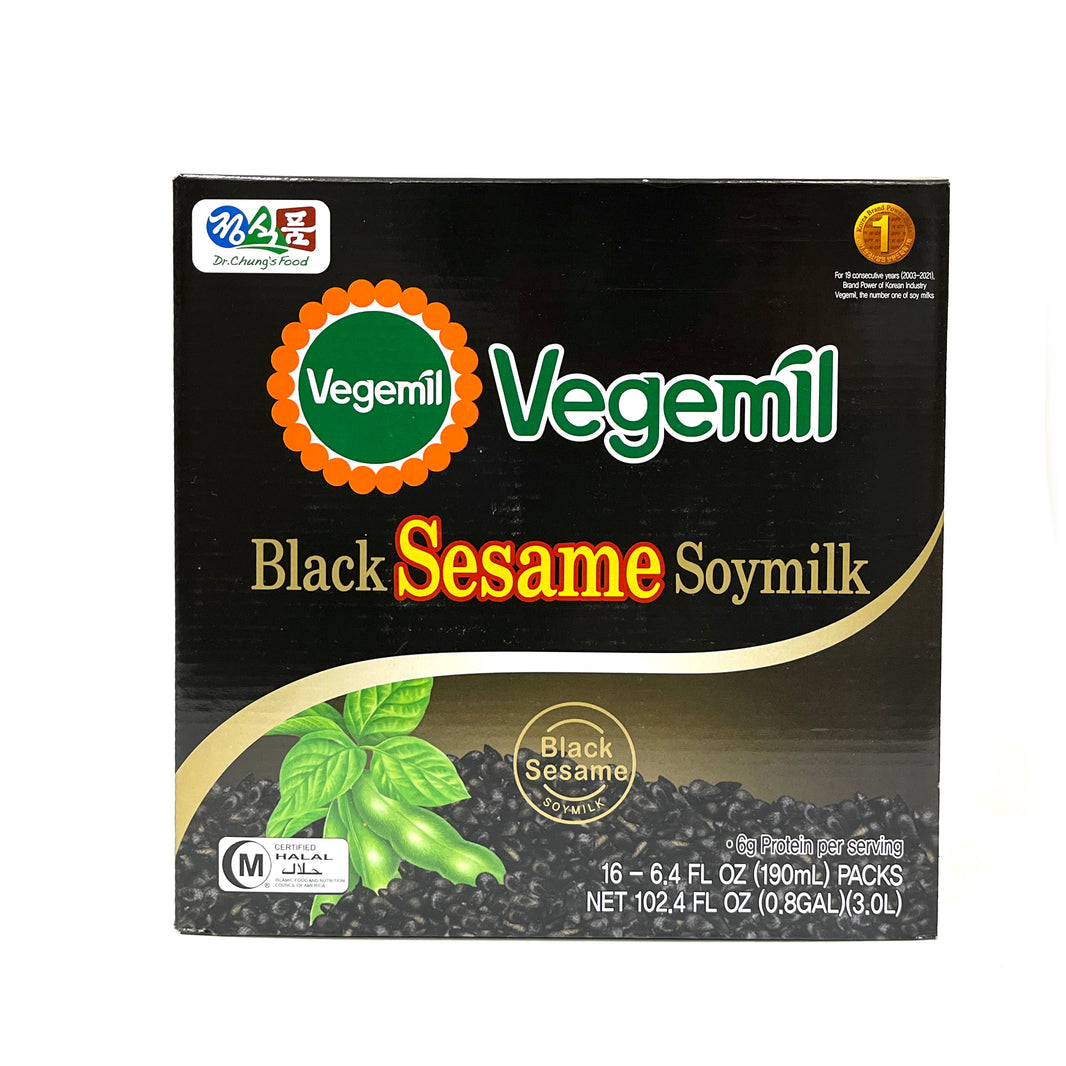 [Chung's Food] Vegemil Black Sesame Soy Milk / 정식품 베지밀 검은 참깨 두유 (16pk/Box)