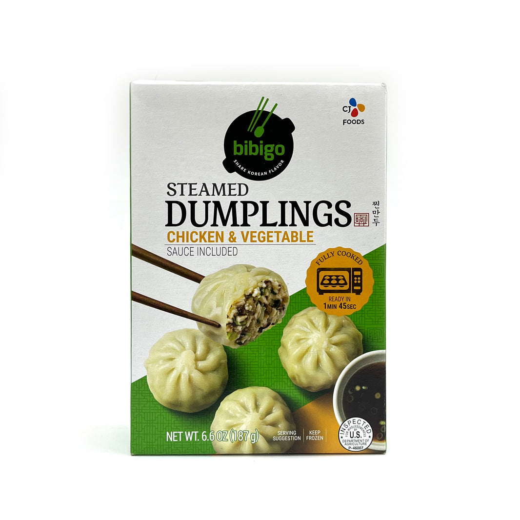 [Bibigo] Steamed Dumpling Chicken & Vegetable 1min 45sec / 비비고 찐 만두 닭고기 야채 1분 45초 (6 pcs)