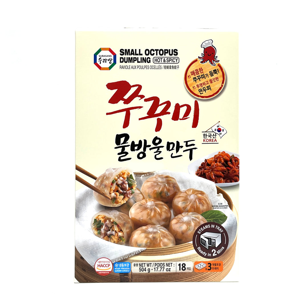 [Surasang] Small Octopus Dumpling 2min Microwave (Hot & Spicy) / 수라상 쭈꾸미 물방울 만두 2분 전자렌지 (18 pcs)