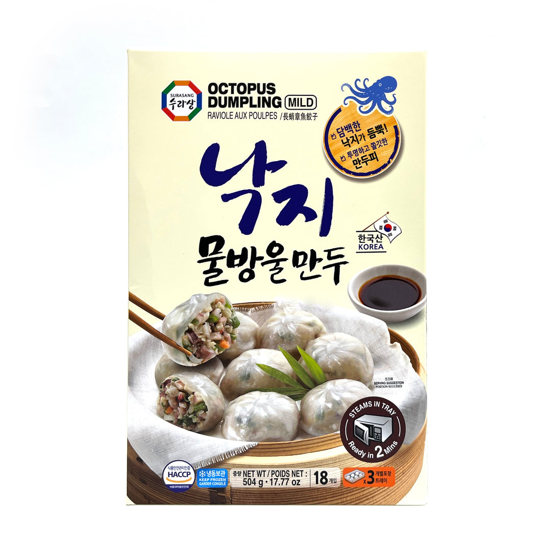 [Surasang] Octopus Dumpling 2min Microwave (Mild) / 수라상 낙지 물방울 만두 2분 전자렌지 (18 pcs)