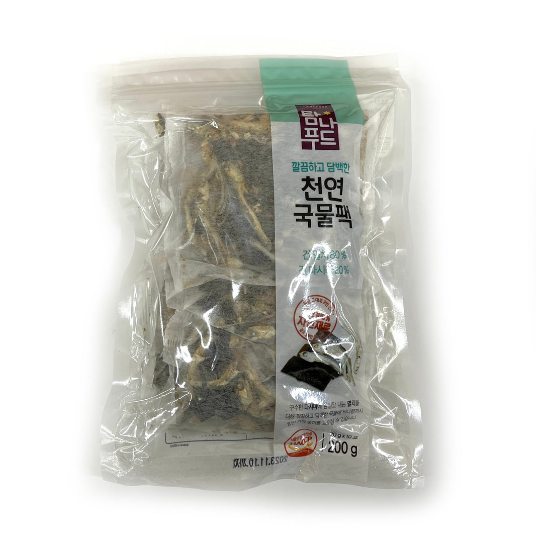 [Tamnafood] Dried Seafood Pack Soup Stock Tea Bag Anchovy & Kelp / 탐나푸드 깔끔하고 담백한 천연 국물 팩 육수 티백 멸치 & 다시마 (200g)
